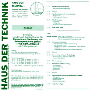 Flyer Haus der Technik